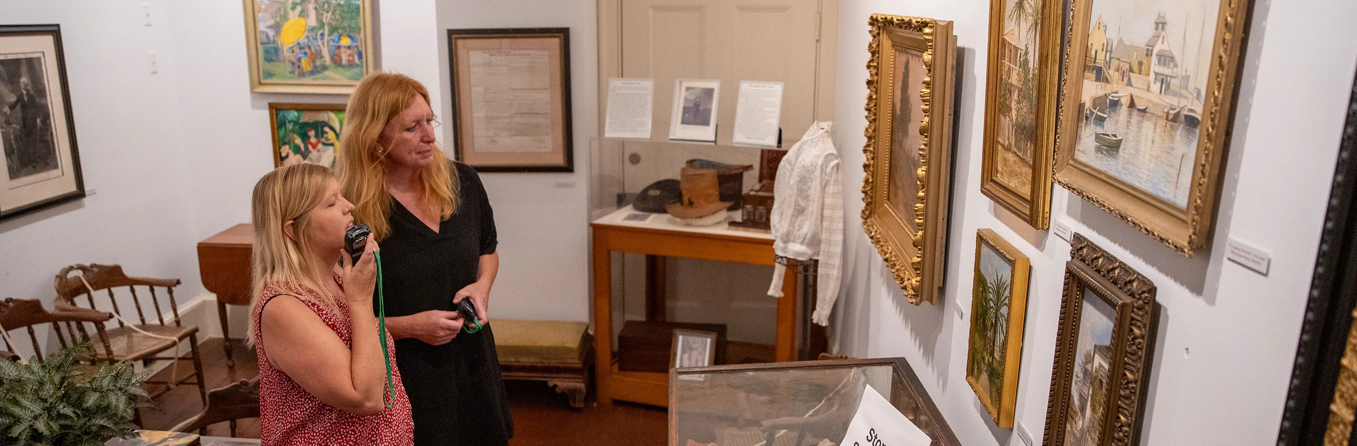 Two women taking a tour